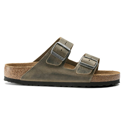 Birkenstock Arizona Soft Footbed Oiled Leather Sandals for Men (Regular) Khaki
