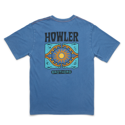 Howler Brothers Cotton Pocket T-Shirt for Men Sun Drinker : Blue #color_sun-drinker-blue