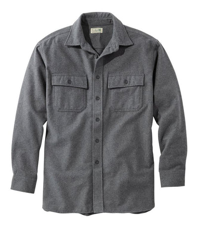 L.L.Bean Chamois Shirt for Men, Traditional Fit (Past Season) Charcoal Grey Heather