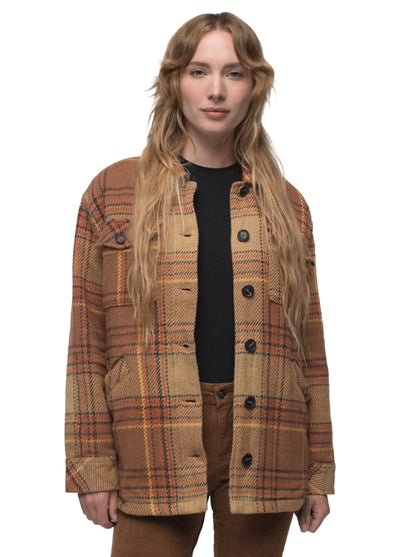 Prana Lower Falls Flannel Jacket for Women (Past Season) Embark Brown 