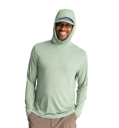 Free Fly Apparel Bamboo Lightweight Hoodie for Men Palm Green #color_palm-green