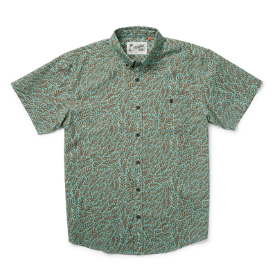 Howler Brothers Mansfield Short Sleeve Shirt for Men Ecosystem : Isle Green #color_ecosystem-isle-green