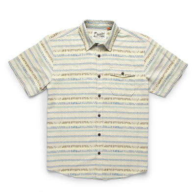 Howler Brothers San Gabriel Short Sleeve Shirt for Men (Past Season) Mescal Jacquard : Oyster