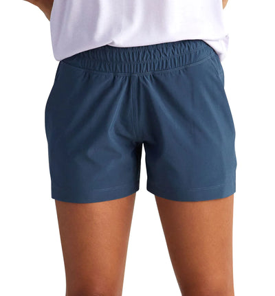 Free Fly Apparel Pull-On Breeze Shorts for Women Blue Dusk II #color_blue-dusk-ii