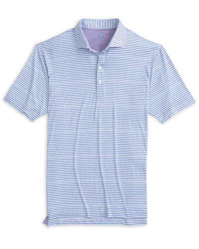Johnnie-O Warwick Striped Featherweight Performance Polo for Men Tulip