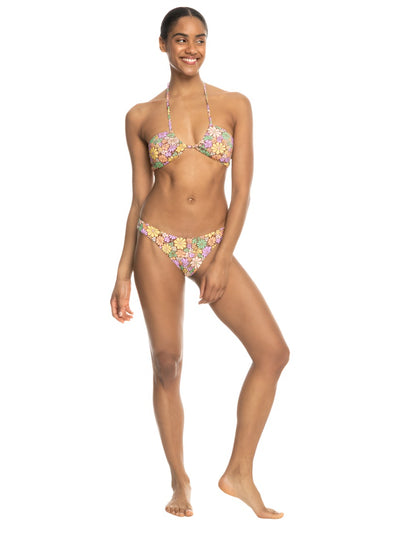 Roxy All About Sol High Leg Moderate Bikini Bottoms Root Beer All About Sol Mini