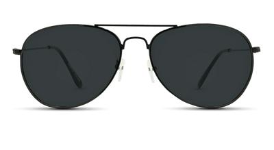 Nectar Kitty Hawk Sunglasses Black Metal Frame - Black Lens