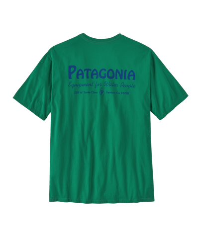 Patagonia Water People Organic Pocket T-Shirt for Men Water People Banner: Gather Green