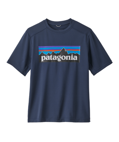 Patagonia Capilene Silkweight T-Shirt for Kids' P-6 Logo: New Navy