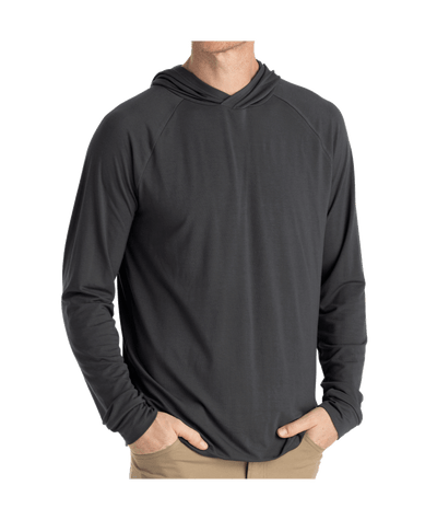 Free Fly Apparel Bamboo Flex Hoodie for Men Black Sand 