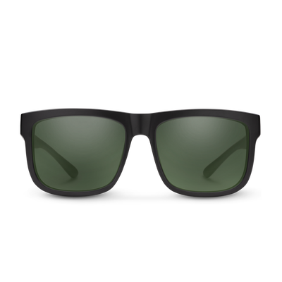Suncloud Optics Quiver Sunglasses Matte Black + Polarized Gray Green Lens