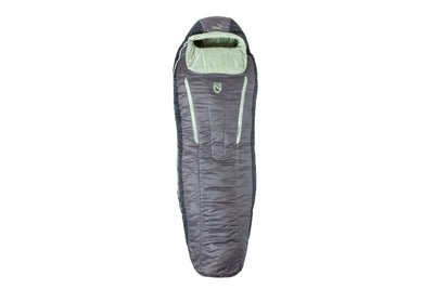 Nemo Forte Endless Promise Synthetic Sleeping Bag for Women Plum Gray/Celadon Green 