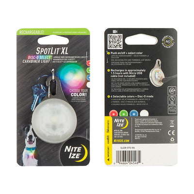 Nite Ize SpotLit XL Rechargeable Carabiner Light Disco