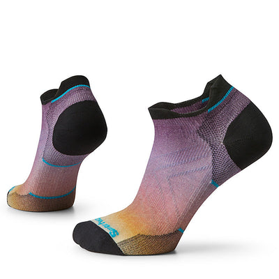 Smartwool Run Zero Cushion Ombre Print Low Ankle Socks for Women Picante #color_picante