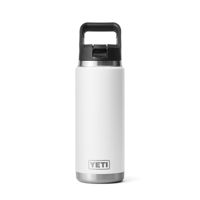 Yeti Rambler 26oz Water Bottle with Straw Cap White