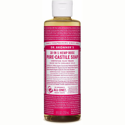 Dr. Bronner's Rose Pure-Castile Liquid Soap 18 oz