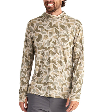Free Fly Bamboo Lightweight Hoodie for Men Barrier Island Camo #color_barrier-island-camo