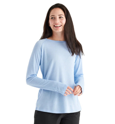 Free Fly Apparel Bamboo Lightweight Long Sleeve II for Women Clear Sky #color_clear-sky