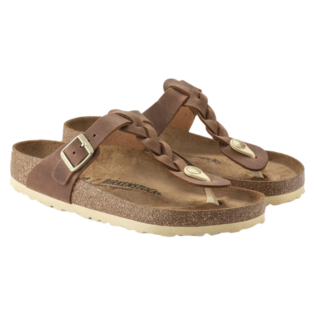 Birkenstock Gizeh Braided Oiled Leather Sandals for Women  display picture 1