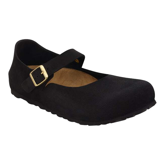 Birkenstock Women\'s Black Suede Shoes Boston Soft Footbed Suede Leather in Color Black  main image 2