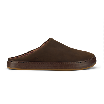 OluKai Kuu Suede Slip-On Shoes for Men Dark Java