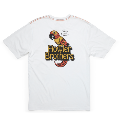 Howler Brothers Cotton T-Shirt for Men Chatty Bird : Vintage White #color_chatty-bird-vintage-white