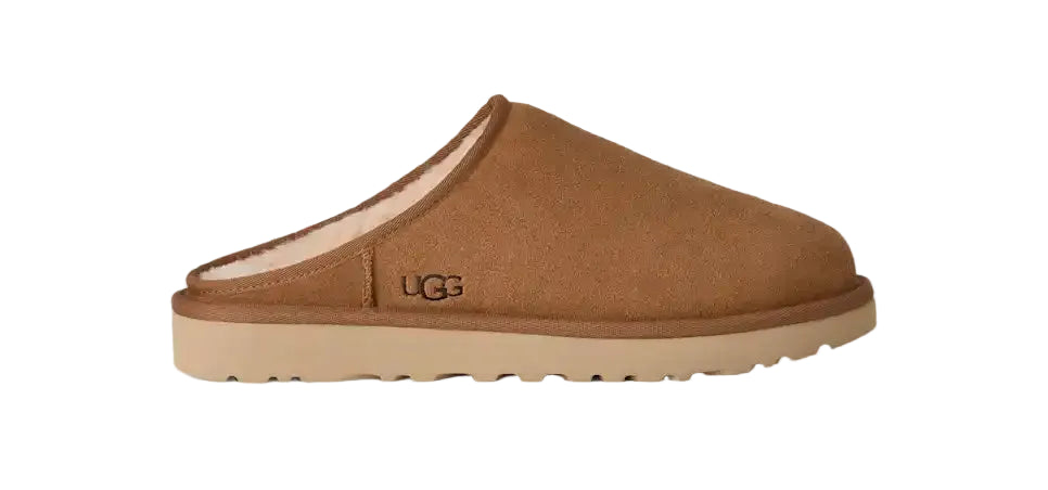UGG Men\'s Chestnut Suede Shearling-Lined Slip-Ons Mens UGG® Classic Slip-On Slipper - Chestnut | Journeys main image 3