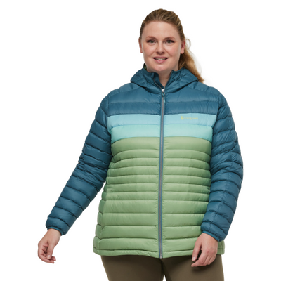 Cotopaxi Fuego Hooded Down Jacket for Women Blue Spruce/Aspen