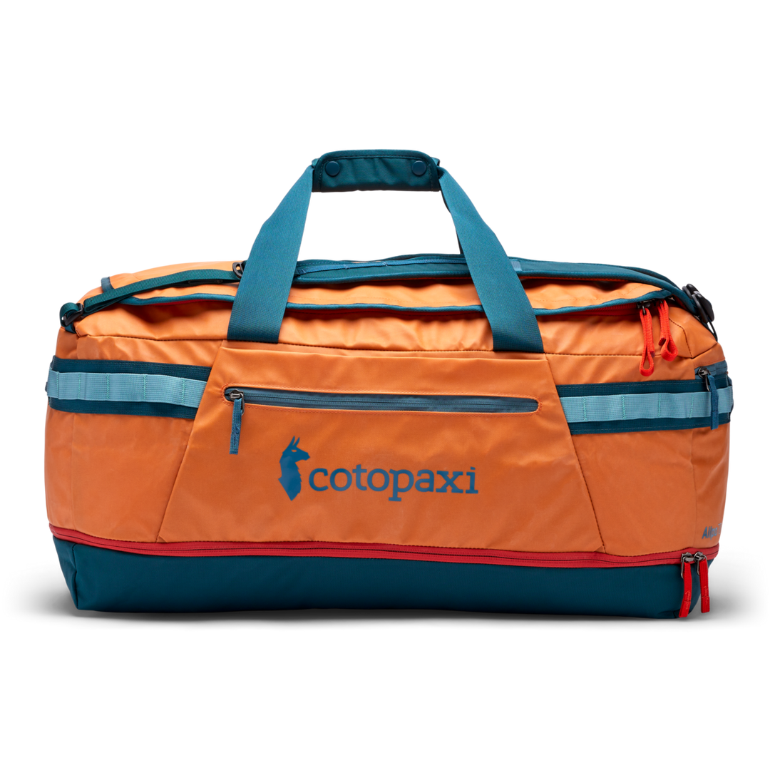 cotopaxi backpack duffel Allpa 70L Getaway smoke/ Cinder through over the handle of your rolling luggage. Cotopaxi Allpa 70L Duffel Bag