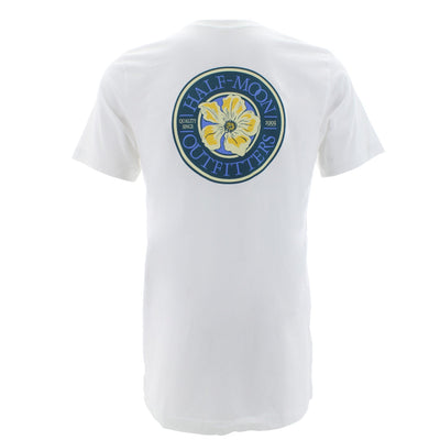 Half-Moon Outfitters Flower Logo Short Sleeve T-Shirt White