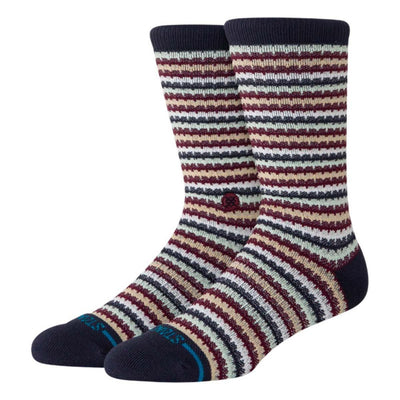 Stance Chiclet Waffle Knit Cushion Crew Socks Navy