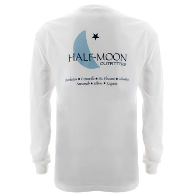 Half-Moon Outfitters Crescent Logo Long Sleeve T-Shirt White