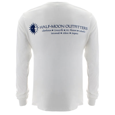 Half-Moon Outfitters HMO Logo Long Sleeve T-Shirt White