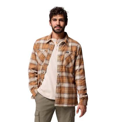 Columbia Cornell Woods Fleece Lined Shirt Jacket for Men Delta Lumberjack Tartan
