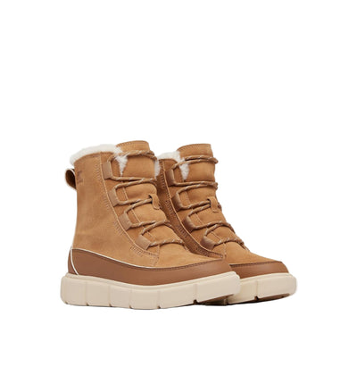 SOREL EXPLORER III Youth Waterproof Boot Tawny Buff I Bleach Ceramic