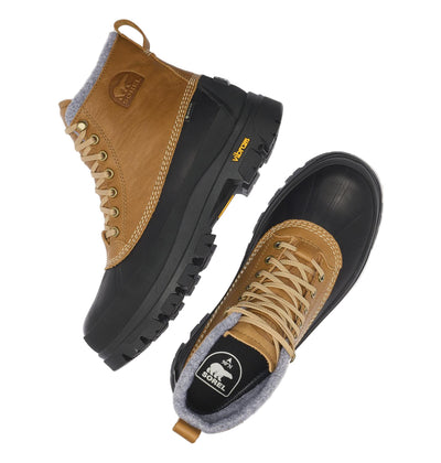 Sorel DAYSTORM HORIZON GTX Waterproof Boots for Men Caribou Buff | Black