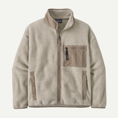 Patagonia Lightweight Synchilla Fleece Jacket for Women Oatmeal Heather w/Seabird Grey