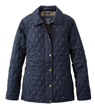 L.L.Bean Quilted Riding Jacket for Women Navy