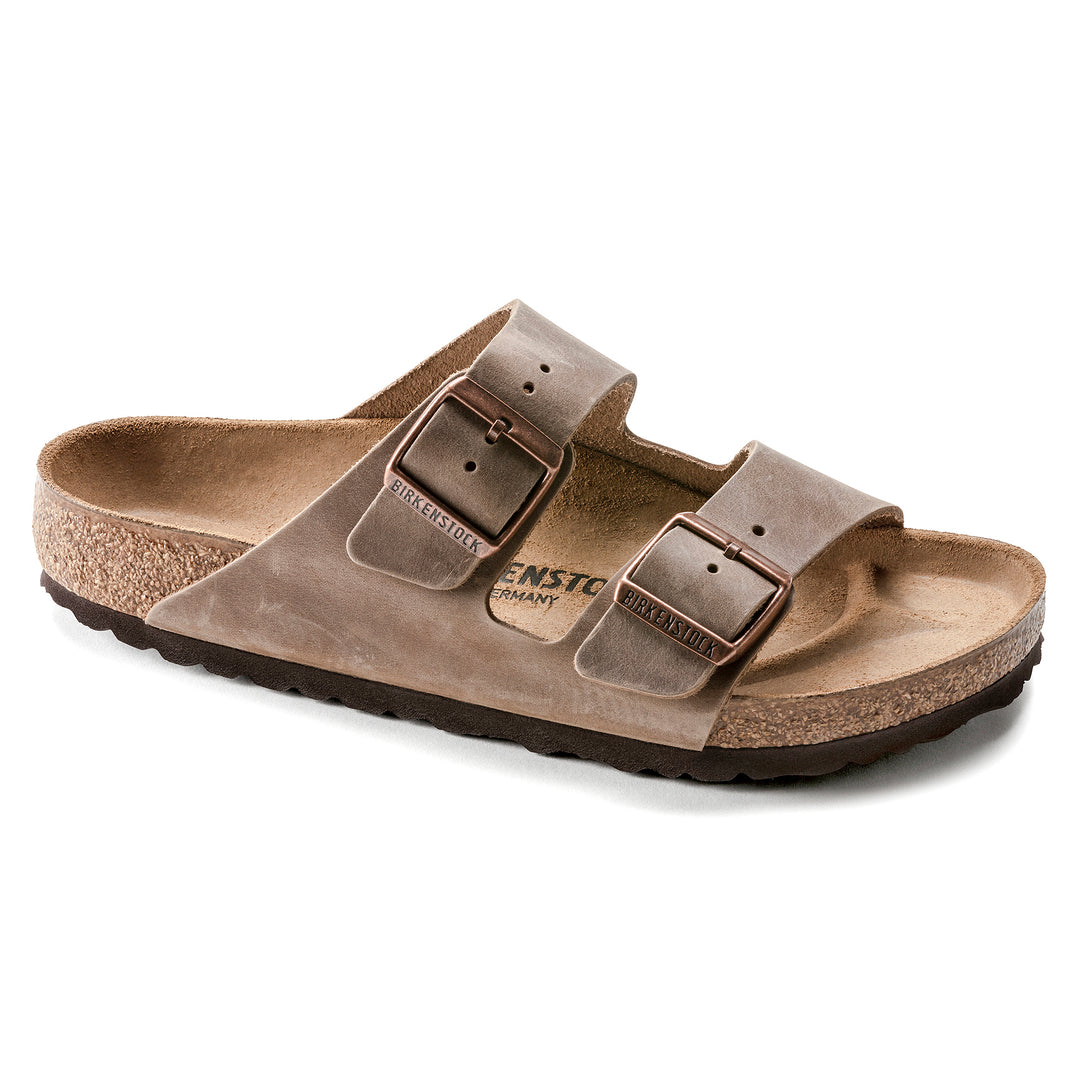 Birkenstock Arizona Brown Leather Two-Strap Sandals Arizona Oiled Leather in Color Tobacco Brown | BIRKENSTOCK US main image 4