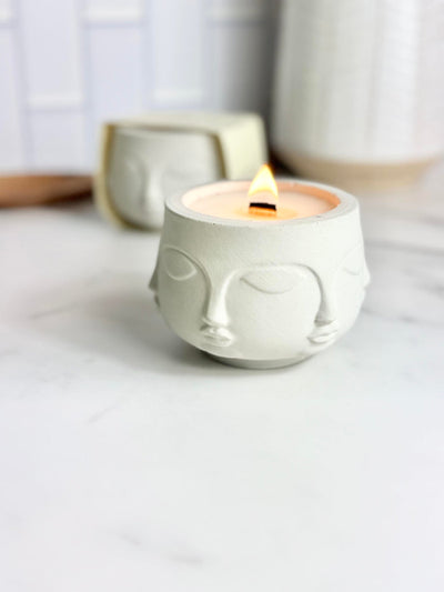 Wiks & Stone Home Bound Baby Face Concrete Candle