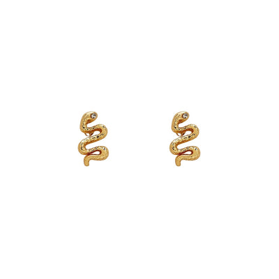 Pura Vida Snake Stud Earrings Gold