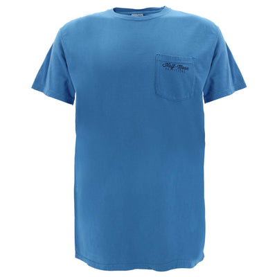 Half-Moon Outfitters Badge Logo Short Sleeve Pocket T-Shirt Summer Sky #color_summer-sky