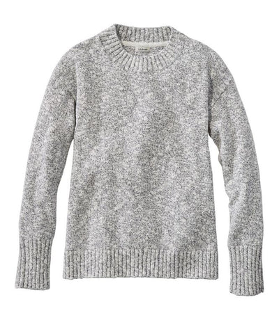 L.L.Bean Cotton Ragg Crewneck Sweater for Women Natural