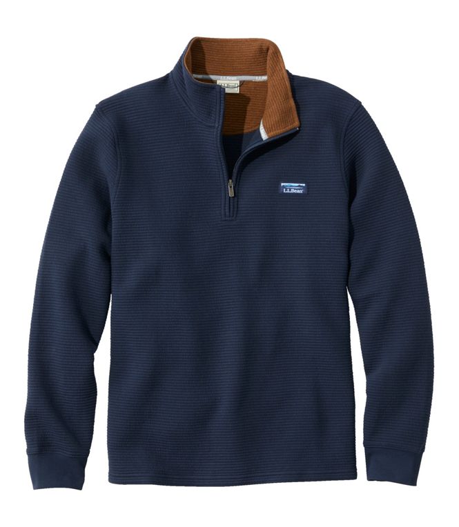 L.L.Bean Lakewashed Double-Knit Quarter-Zip Pullover for Men