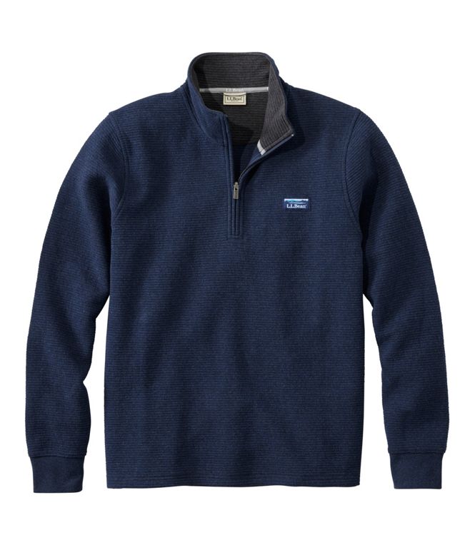 Lakewashed Double-Knit Quarter-Zip Pullover for Men – Half-Moon