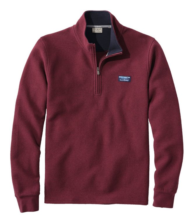 Lakewashed Double-Knit Quarter-Zip Pullover for Men – Half-Moon