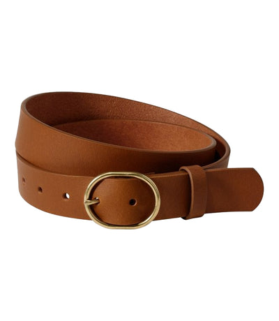 L.L. Bean Oval Buckle Belt for Women Bean Boot Brown
