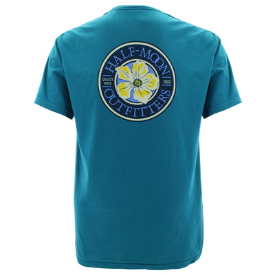 Half-Moon Outfitters Flower Logo Short Sleeve T-Shirt Ocean Depth