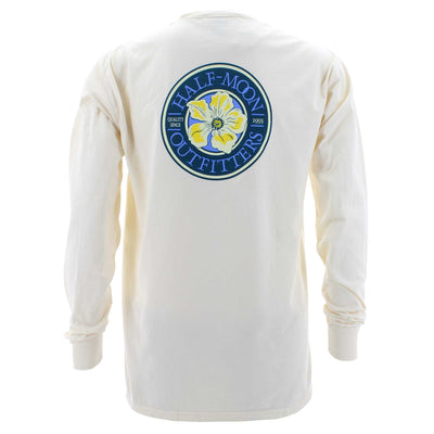 Half-Moon Outfitters Flower Logo Long Sleeve T-Shirt Parchment