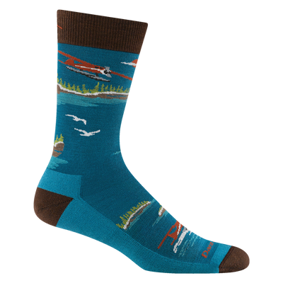 Darn Tough Float Boat Crew Lightweight Lifestyle Socks for Men Cascade